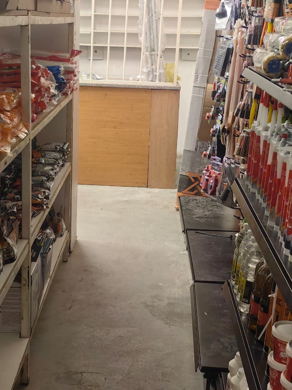 Aisle inside the hardware store